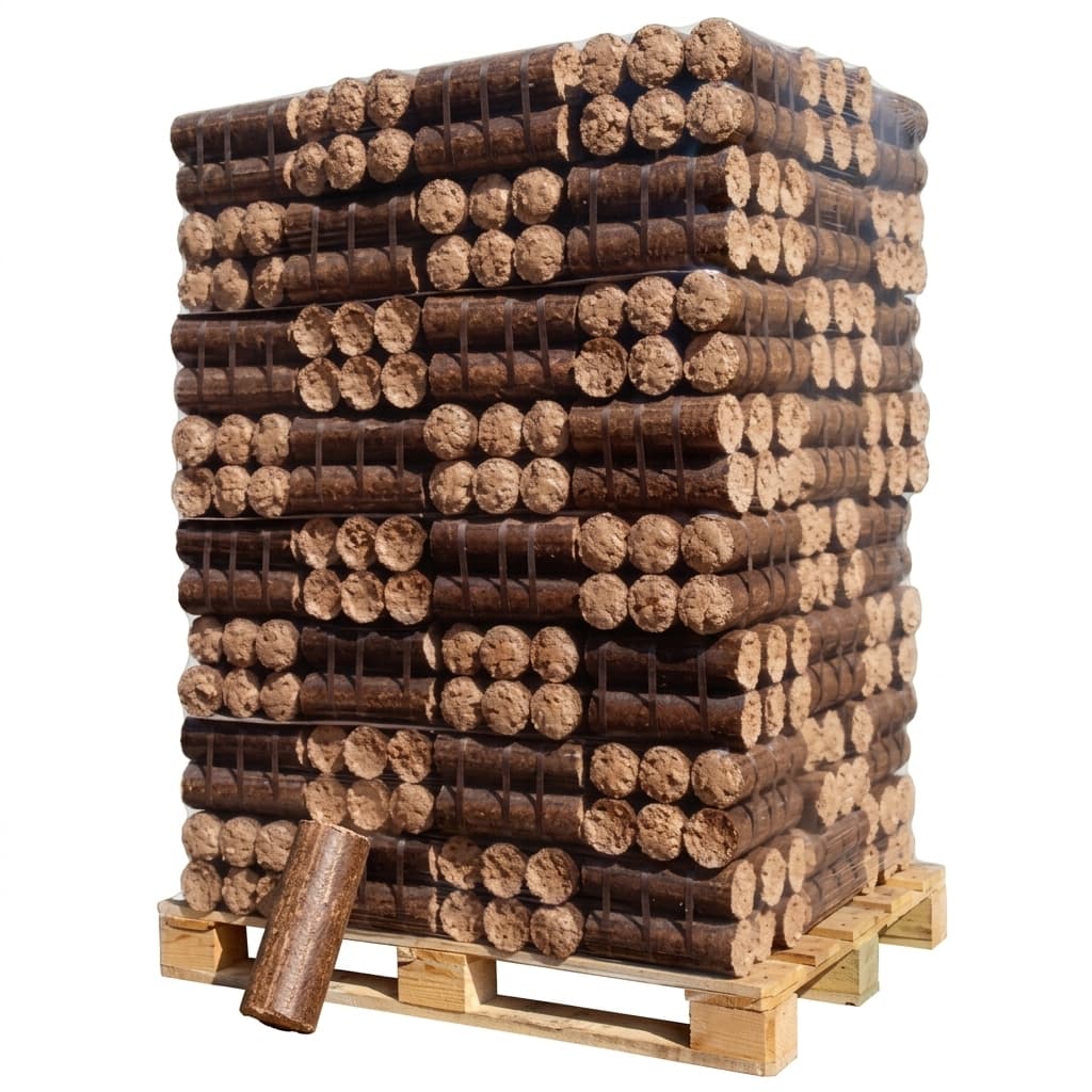 BoisExpress — Bois densifié Bûches de nuit Palette de 960 kg Bois Noble