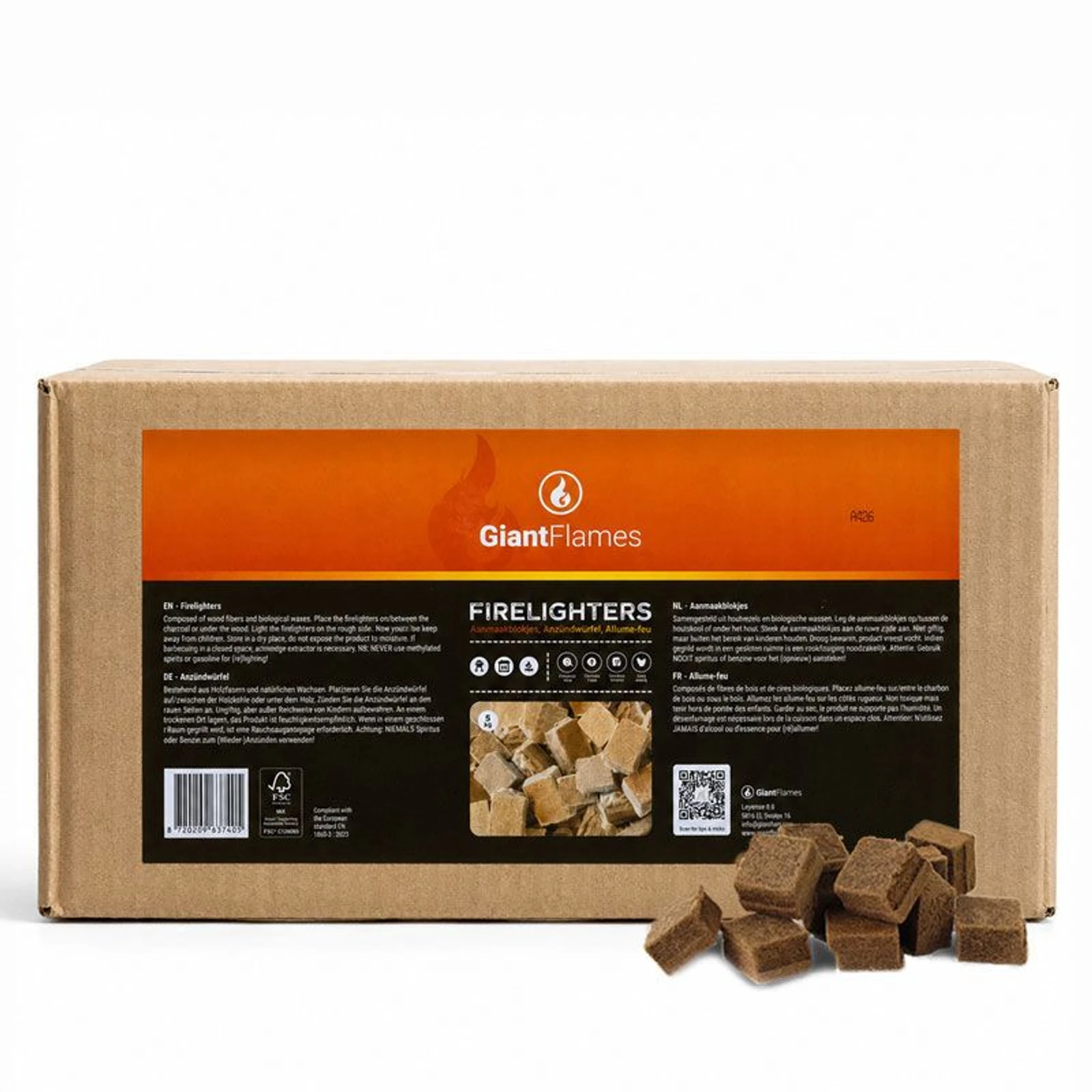 Giant Flames Boîte d'allume-feu 950 unités (5kg)