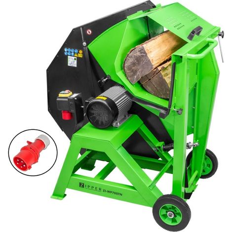 Zipper – Scie à bûches électrique 400V – Lame 700mm T.C.T – Dimensions bûches max. Ø250mm – Moteur 5kW S2 – Frein moteur électrique