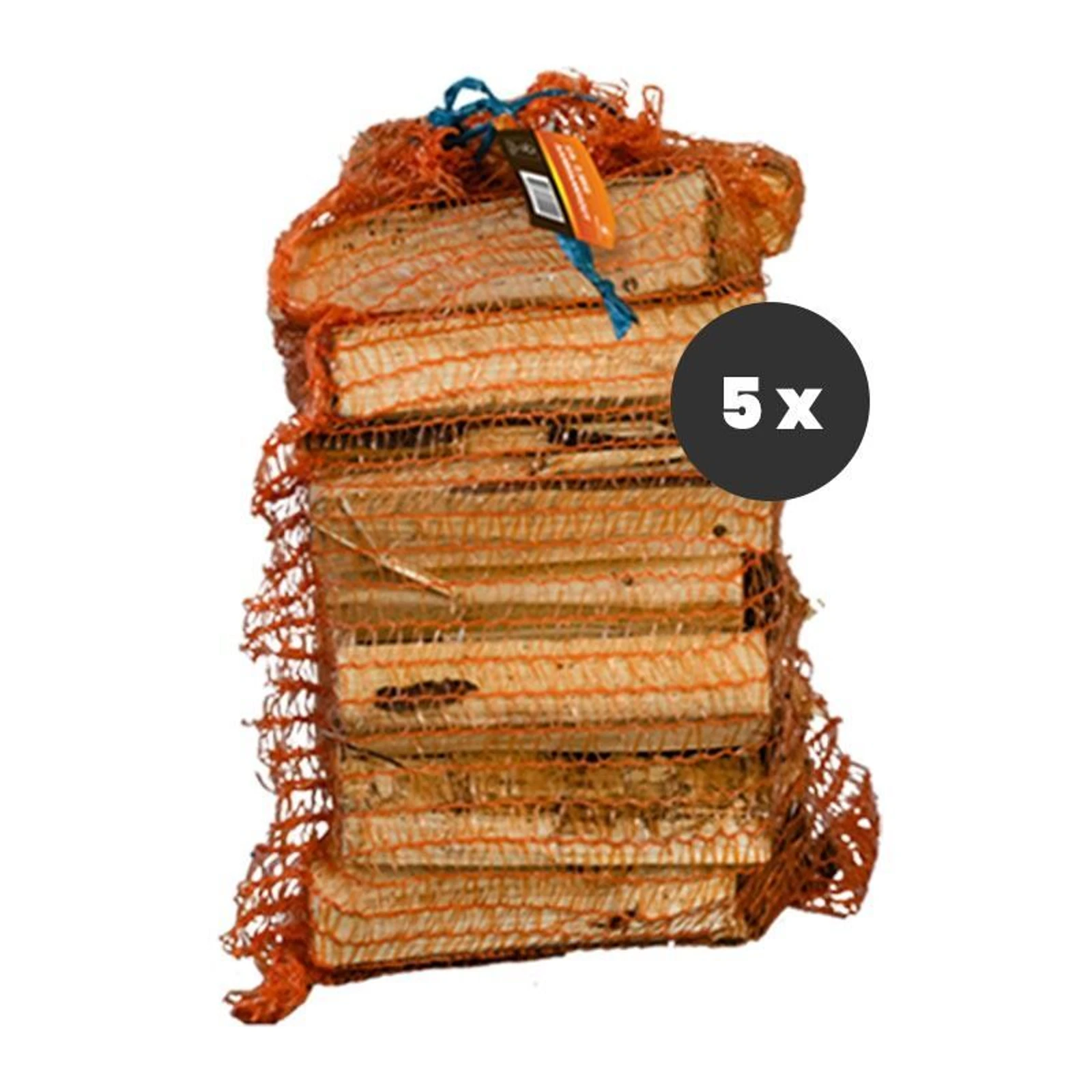 Giant Flames Bois d'allumage FSC 5 sacs en filet x 12,5L (62,5L)