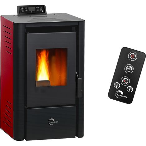 Poêle à granulés air Anita 9,4 kW Bordeaux Sannover
